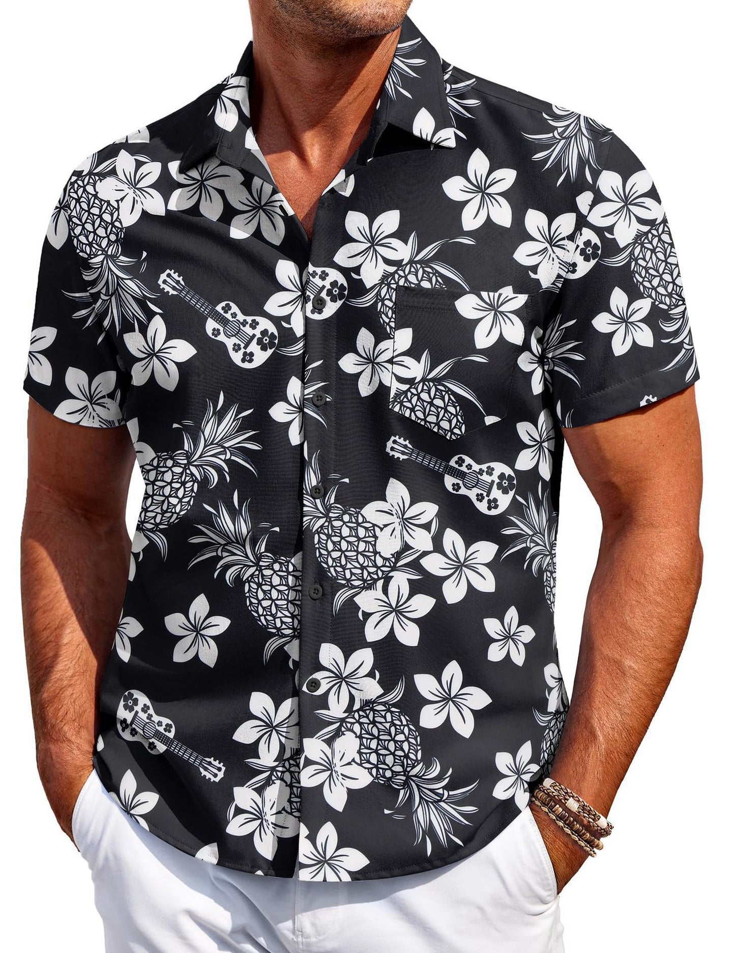 Men's Shirt Versatile New Fashion Trendy Hawaiian Short Sleeve