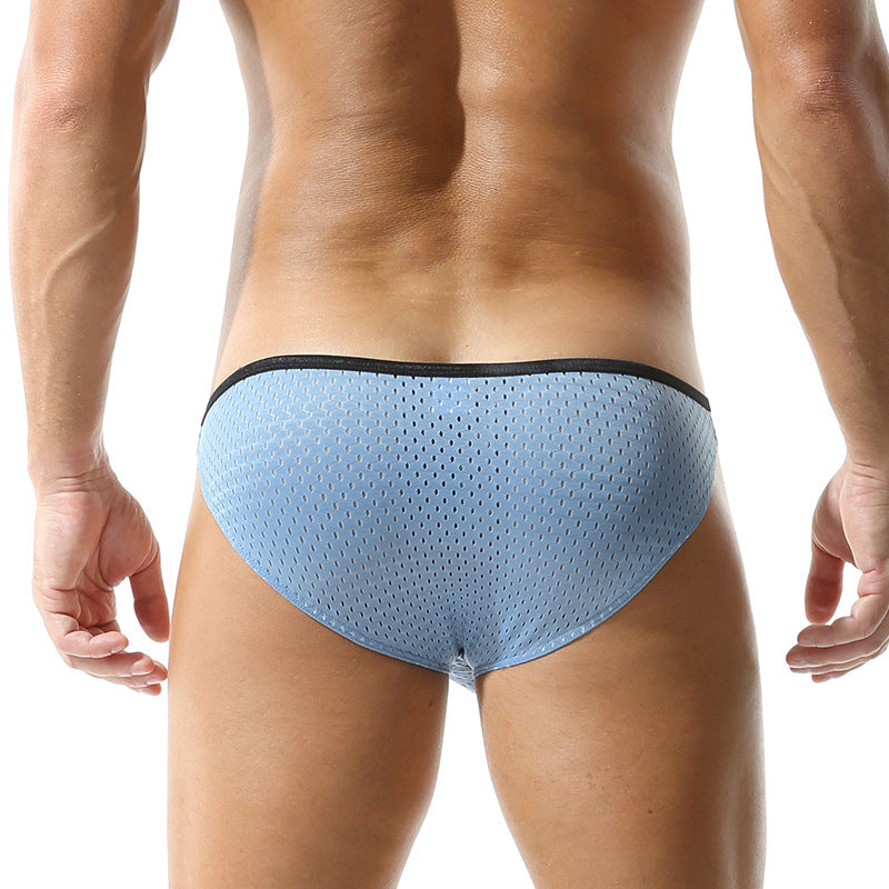 Solid Color Men's Briefs Mesh Thin
