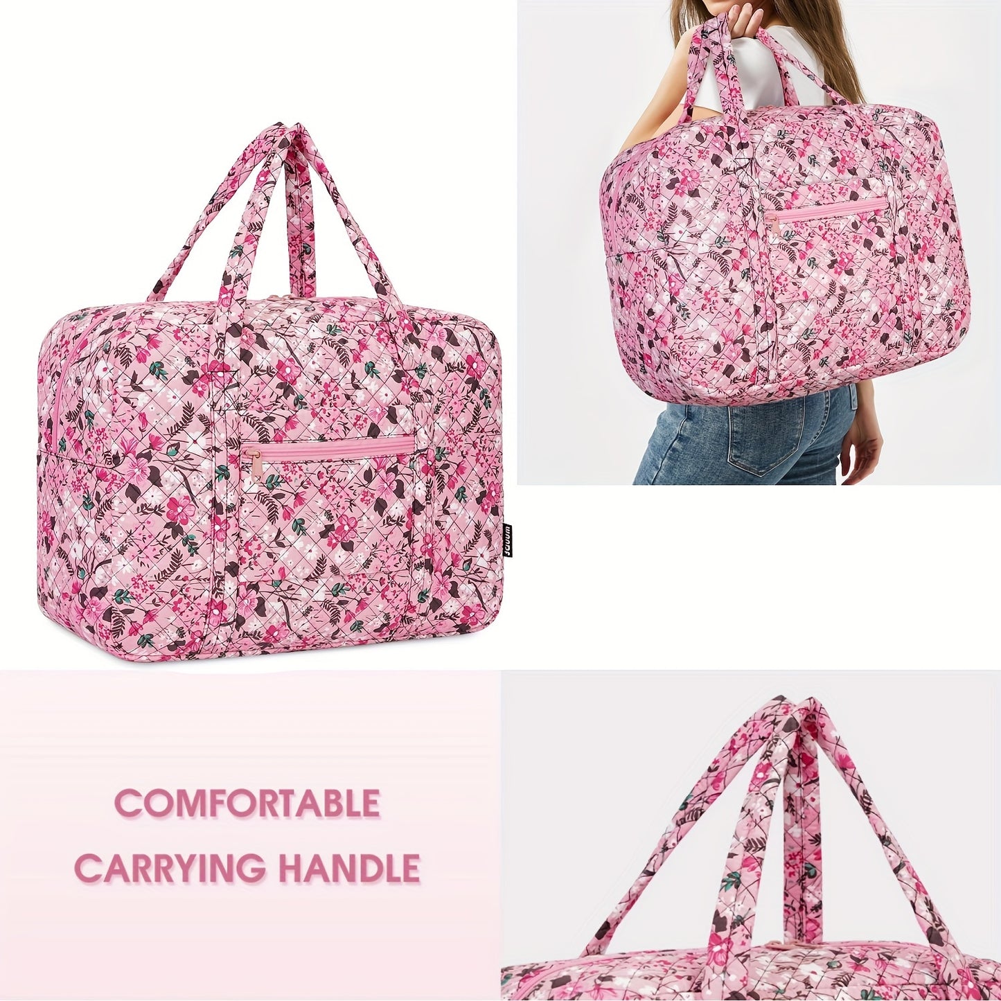 Travel Duffel Bags For Women And Girls Waterproof Gym Bag Laptop Carry-On Luggage Weekend Travel Organizer 25L