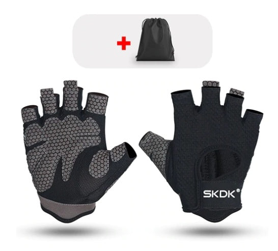 Half finger fitness gloves thin sweat-absorbent slip resistant hand