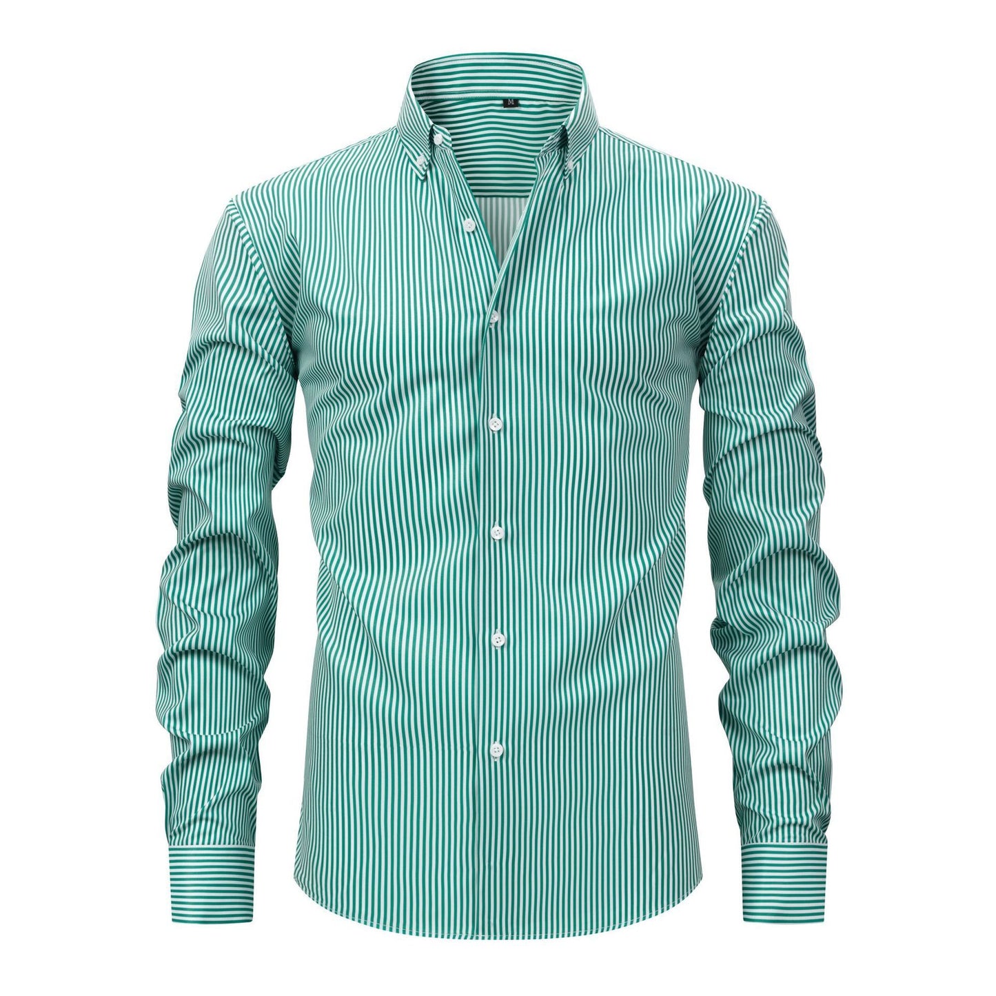 Non-ironing Anti-wrinkle Business Casual Striped Long-sleeved Men's Shirt
