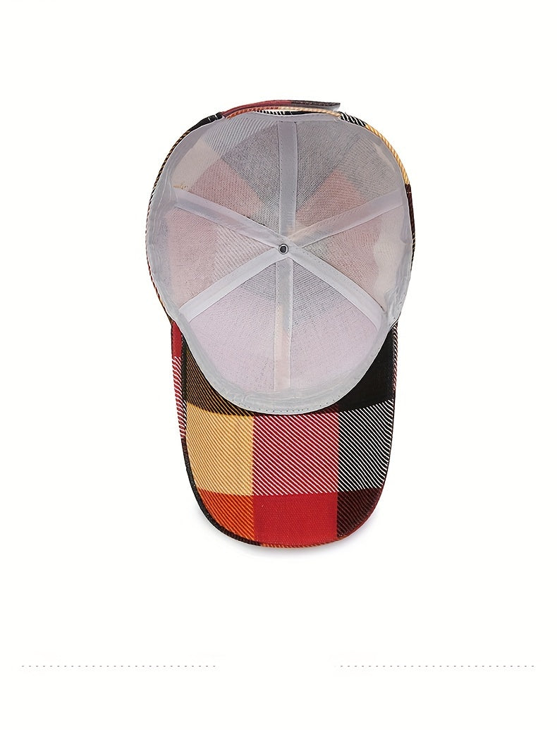 1Pc Stylish Splicing Colors Baseball Caps For Women Men Personalized Versatile Street Trendy Sunscreen Hat Four Seasons Universal Casual Snapback Hats, Ideal Choice For Gift