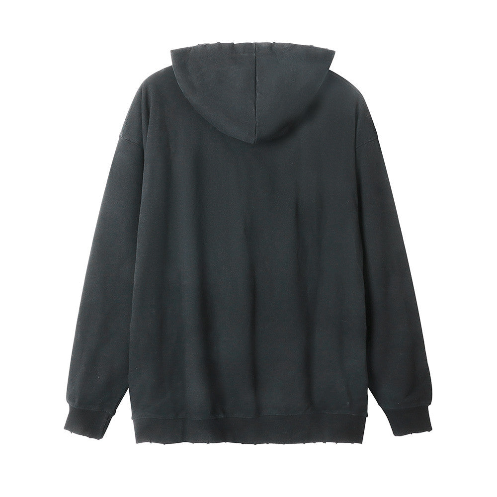Solid Color Blank Hooded Sweater For Men