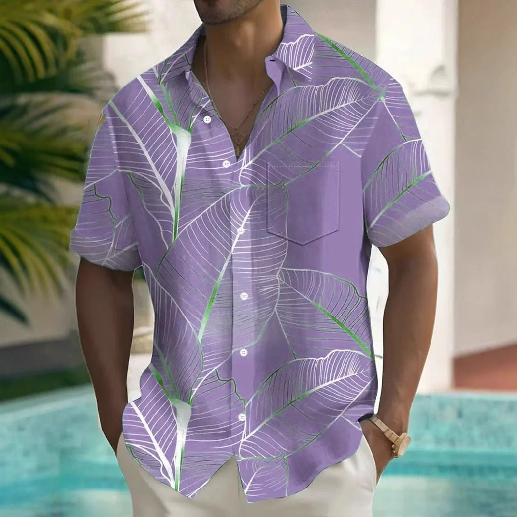 Men's 3D Printed Short-sleeved Shirt