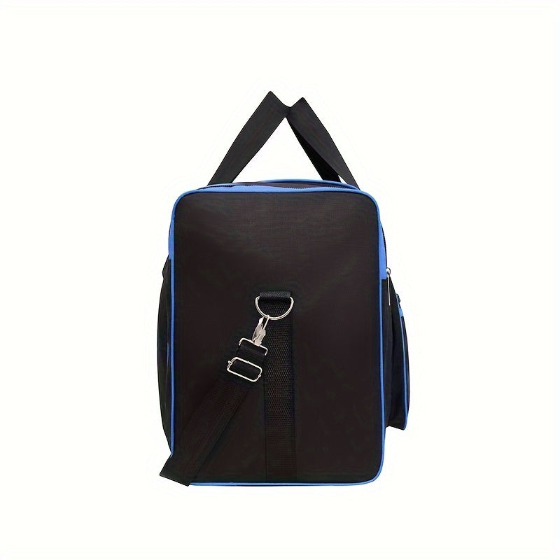 Extra Large Capacity Sports Duffel Bag, Durable Oxford Cloth Travel Bag with Positioning Printing, European and American Style, Baigou Produced, Hand Washable - Unisex Shoulder and Hand Carry Luggage for Short Business Trips