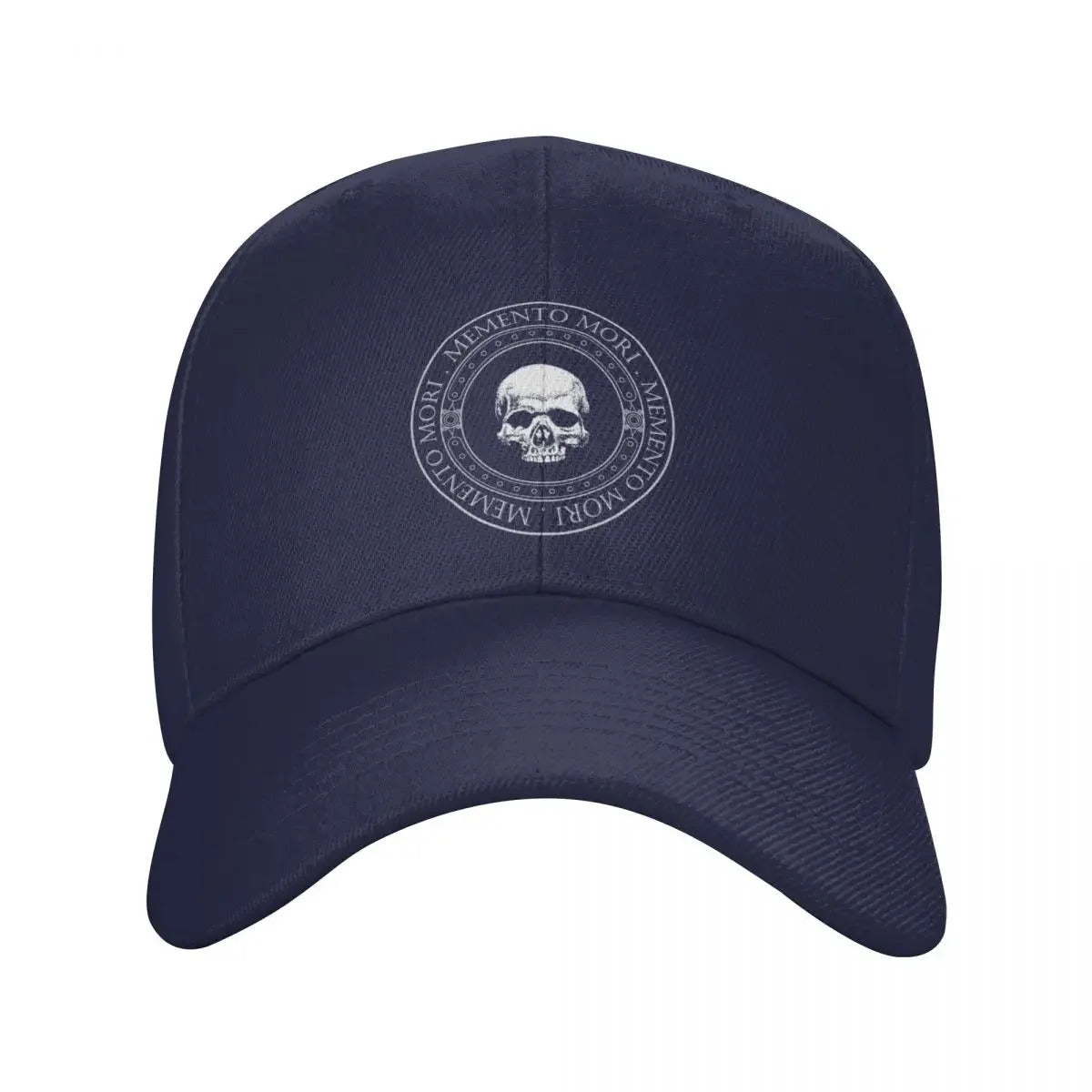 1pcMemento Mori III - Memento Mori Art - Skeleton Skull Logo - Latin Phrase Quotes Baseball Cap hats for men Men Caps Women's