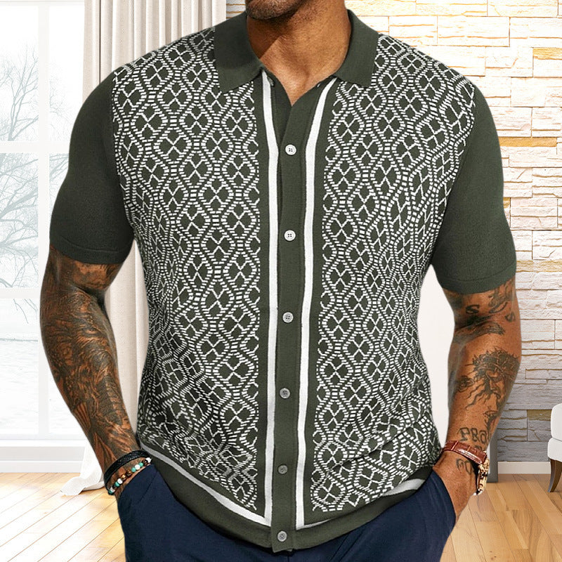 European And American Style Men's Casual Jacquard Sweater