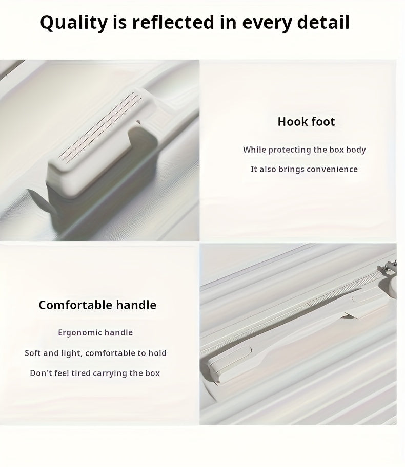 2pcs Hard Shell Luggage Set With ABS+PC Material, Simple And Classic Design Suitcase