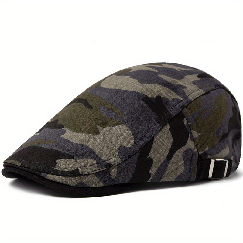Fashionable Camouflage Beret for Men and Women - Soft, Lightweight Newsboy Cap for Spring, Summer, Autumn - Outdoor Casual Hat, Thin, Caps