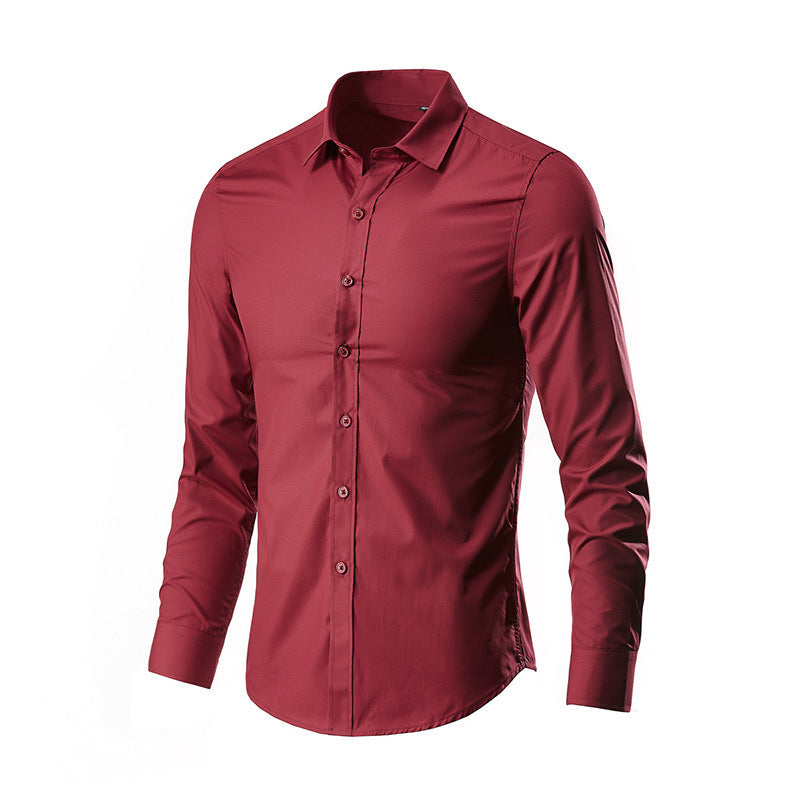 Simple Trendy Long-sleeve Slim Shirt