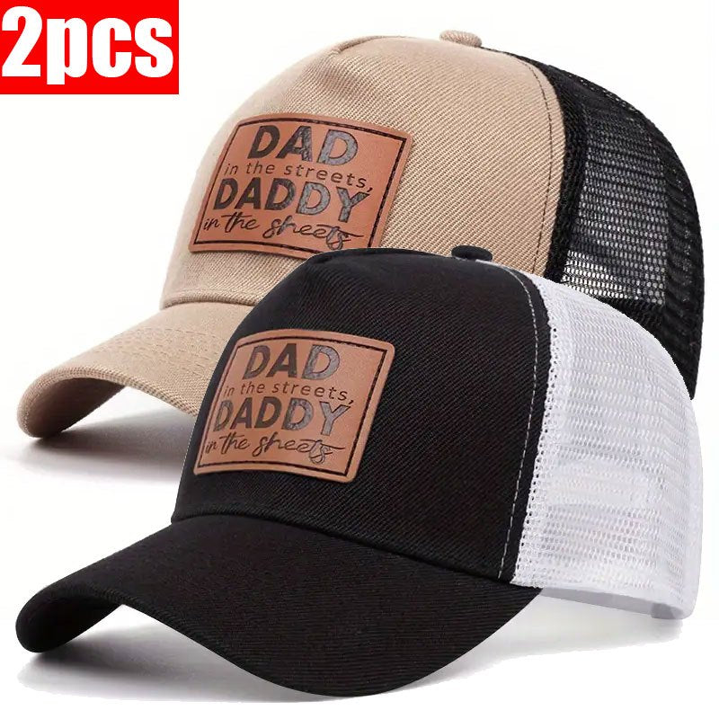 2 Pack Men'S Outdoor Baseball Caps DAD Trucker Sport Caps for Outdoor, Street, Hiking, Vacation, Travel, Father'S Gift, Unisex