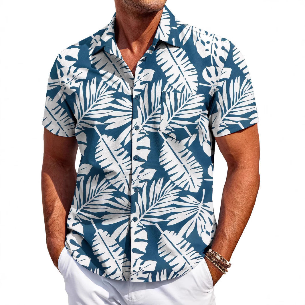 Men's Shirt Versatile New Fashion Trendy Hawaiian Short Sleeve