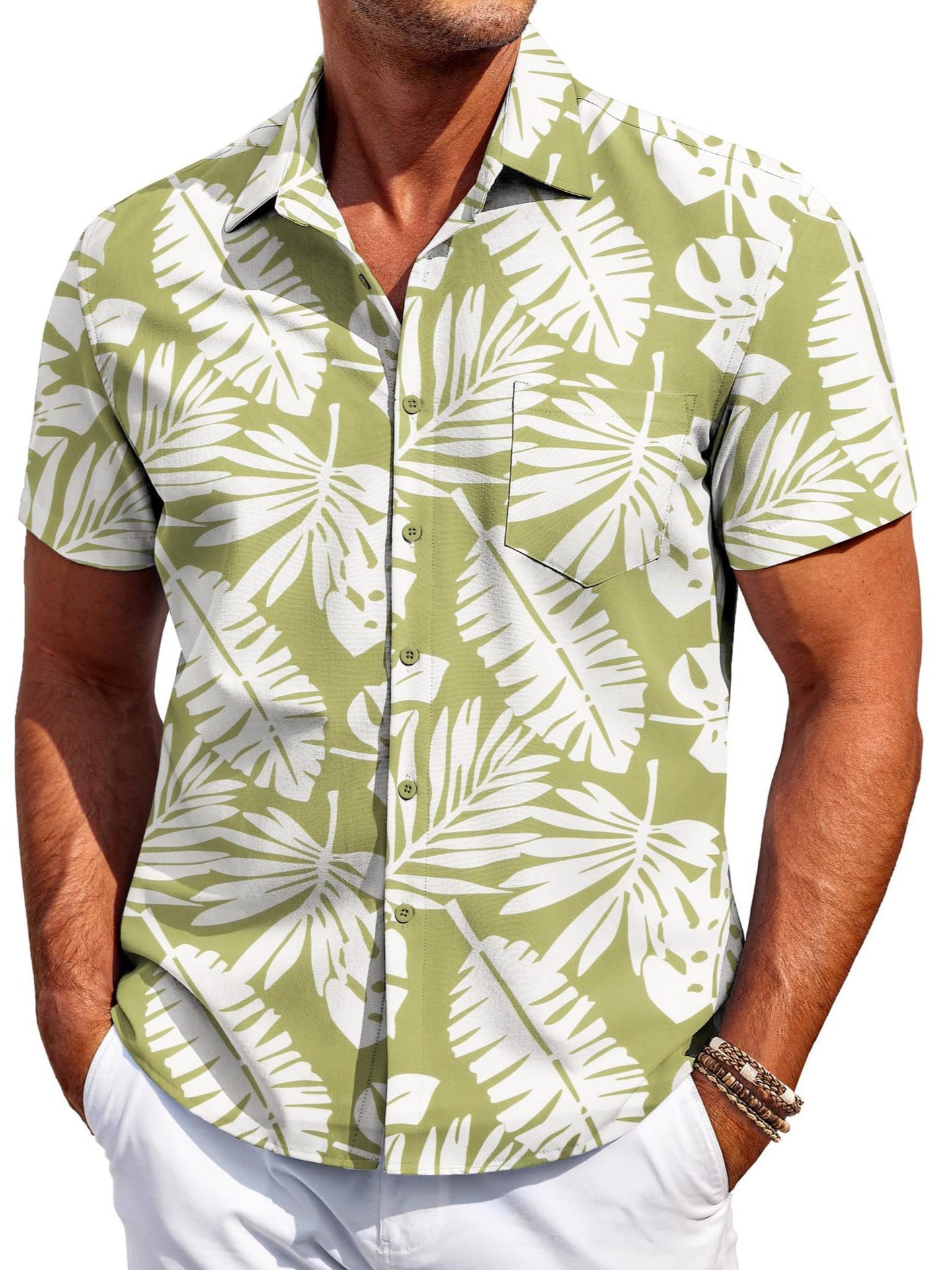 Men's Shirt Versatile New Fashion Trendy Hawaiian Short Sleeve