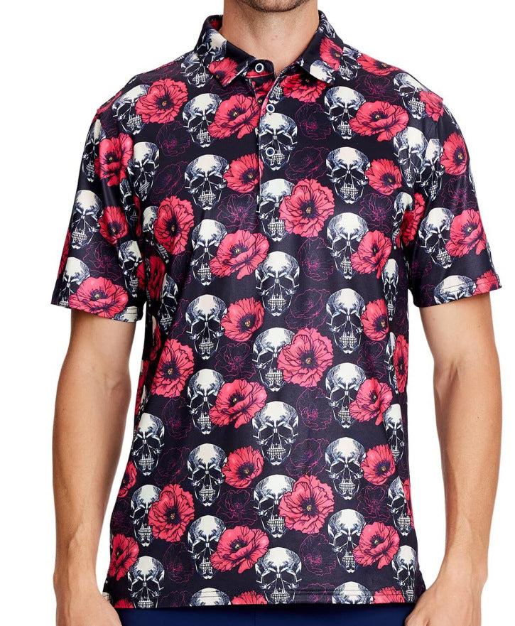 3D Printing European And American Men's Short Sleeve