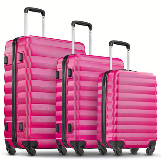 3-Piece Set Luggage (20"+24"+28") for Travel, Large Space and Elegant color, with Secure Combination Lock