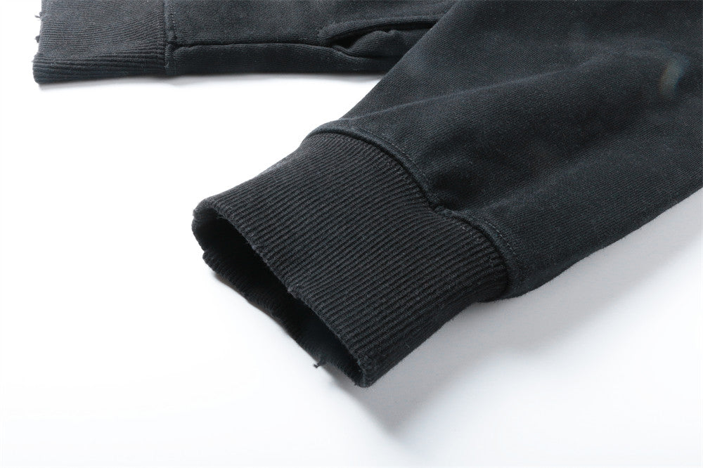 Solid Color Blank Hooded Sweater For Men