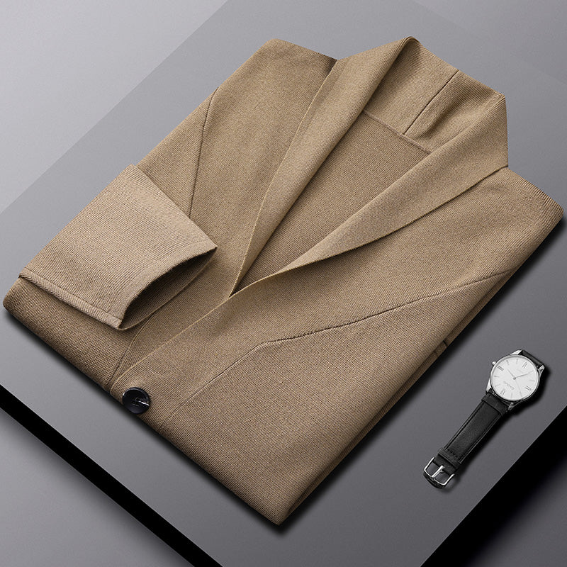 Men's Loose Casual Wool Cardigan For Men Wearing Dad Outfit