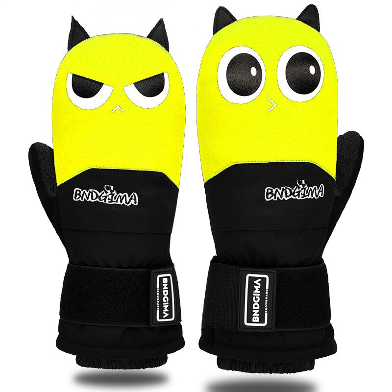 Waterproof Thickened Warm Double Snowboarding Gloves For Men And Women