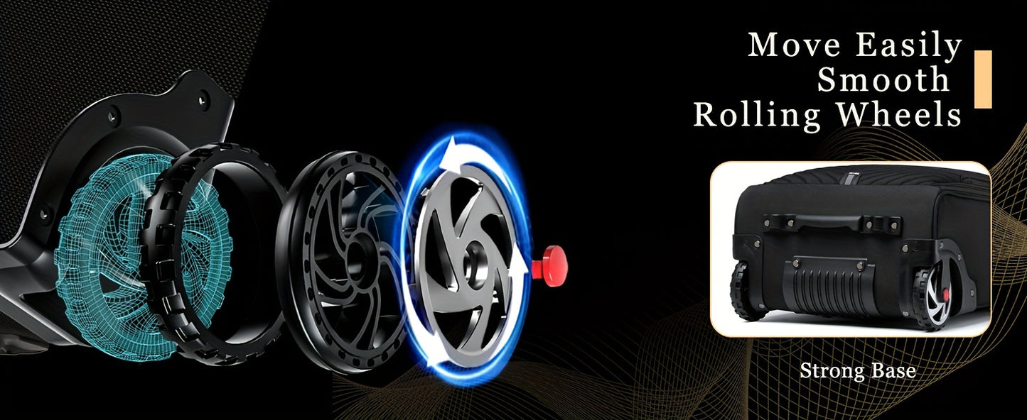 Carry-On Underseat Luggage With Wheels, 18 Inch Carry-on Luggage For Airlines, Underseat Lightweight Suitcase For Women, Softside Overnight Luggage For Business Travel