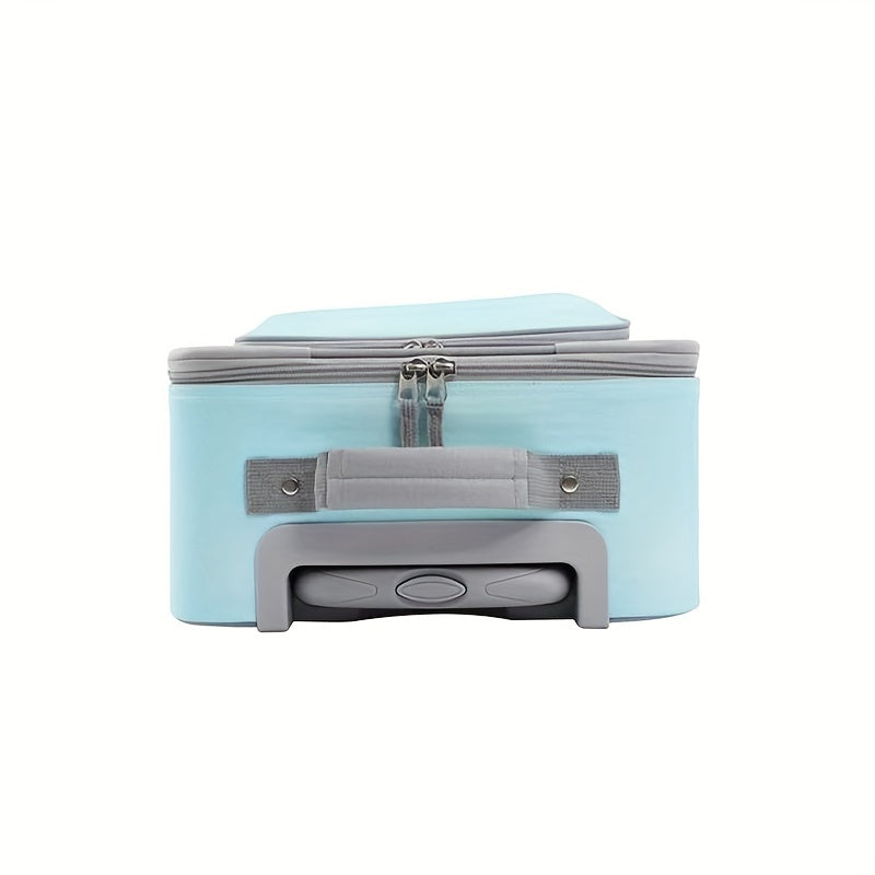 Inline Skating Roller Traveler Season 3 Piece Set, Blue College Student Travel, Youth Travel Luggage, Portable, Meets All Airline's Portable Restrictions