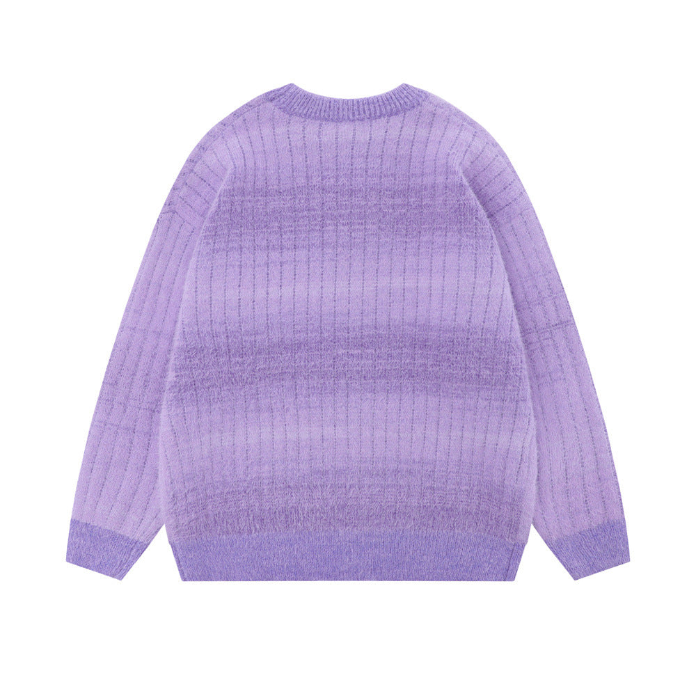 Rendering Gradient Sweater Loose Casual Men