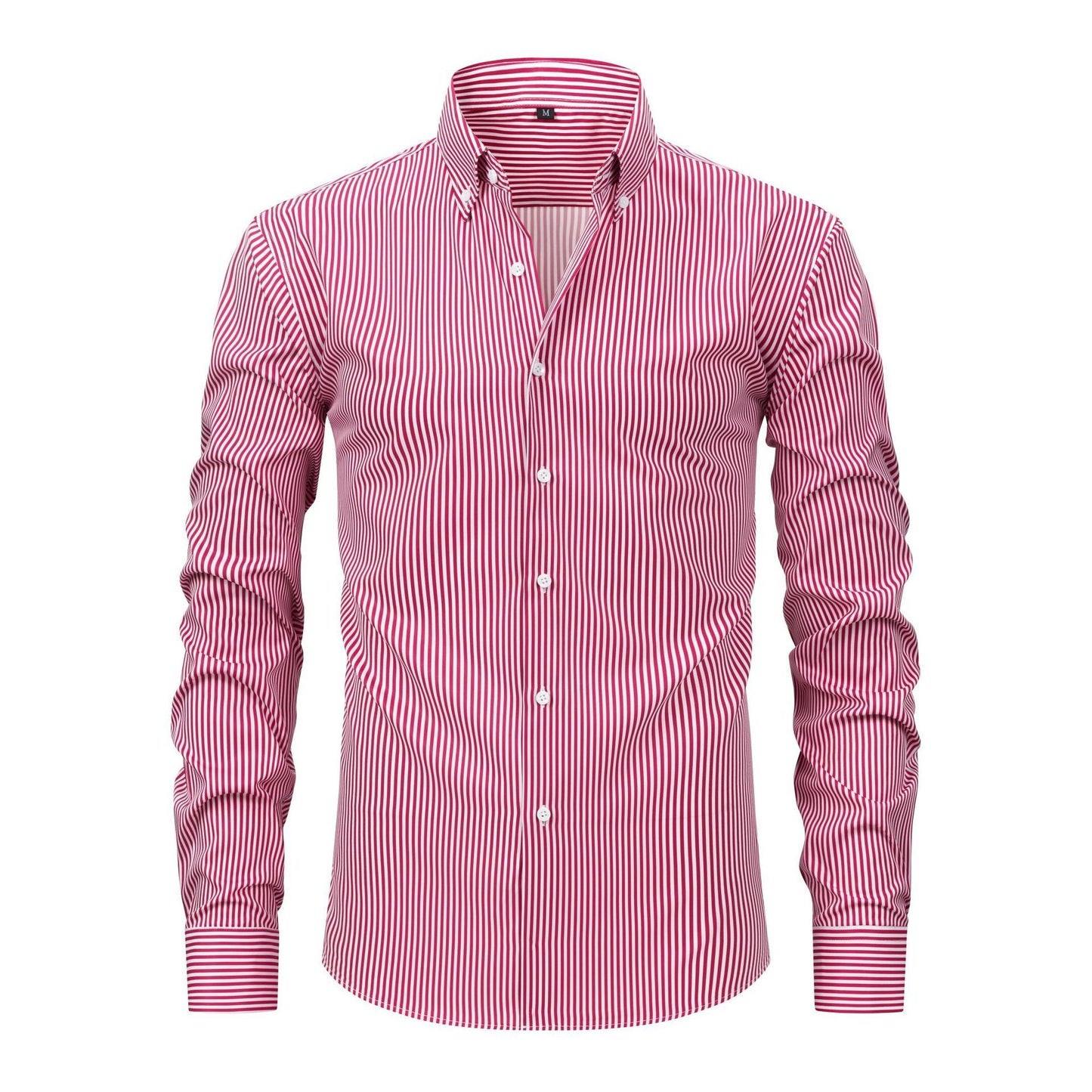 Non-ironing Anti-wrinkle Business Casual Striped Long-sleeved Men's Shirt