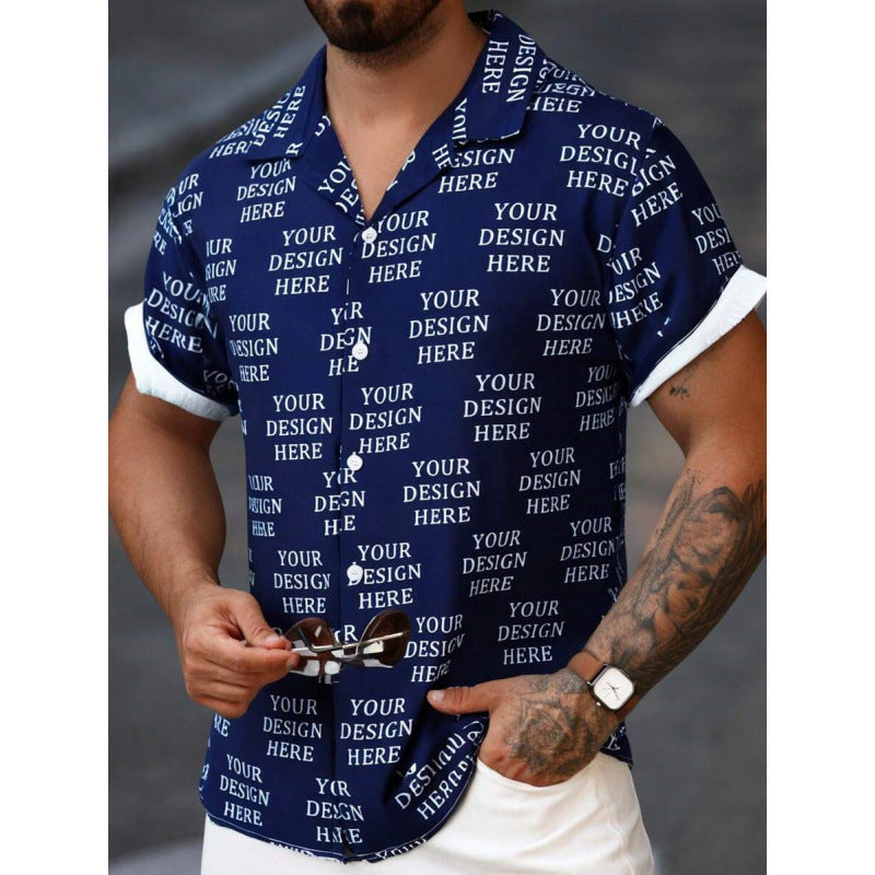Men's Shirt 3D Printing Stitching Cartoon