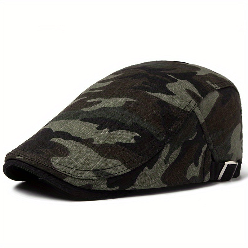 Fashionable Camouflage Beret for Men and Women - Soft, Lightweight Newsboy Cap for Spring, Summer, Autumn - Outdoor Casual Hat, Thin, Caps