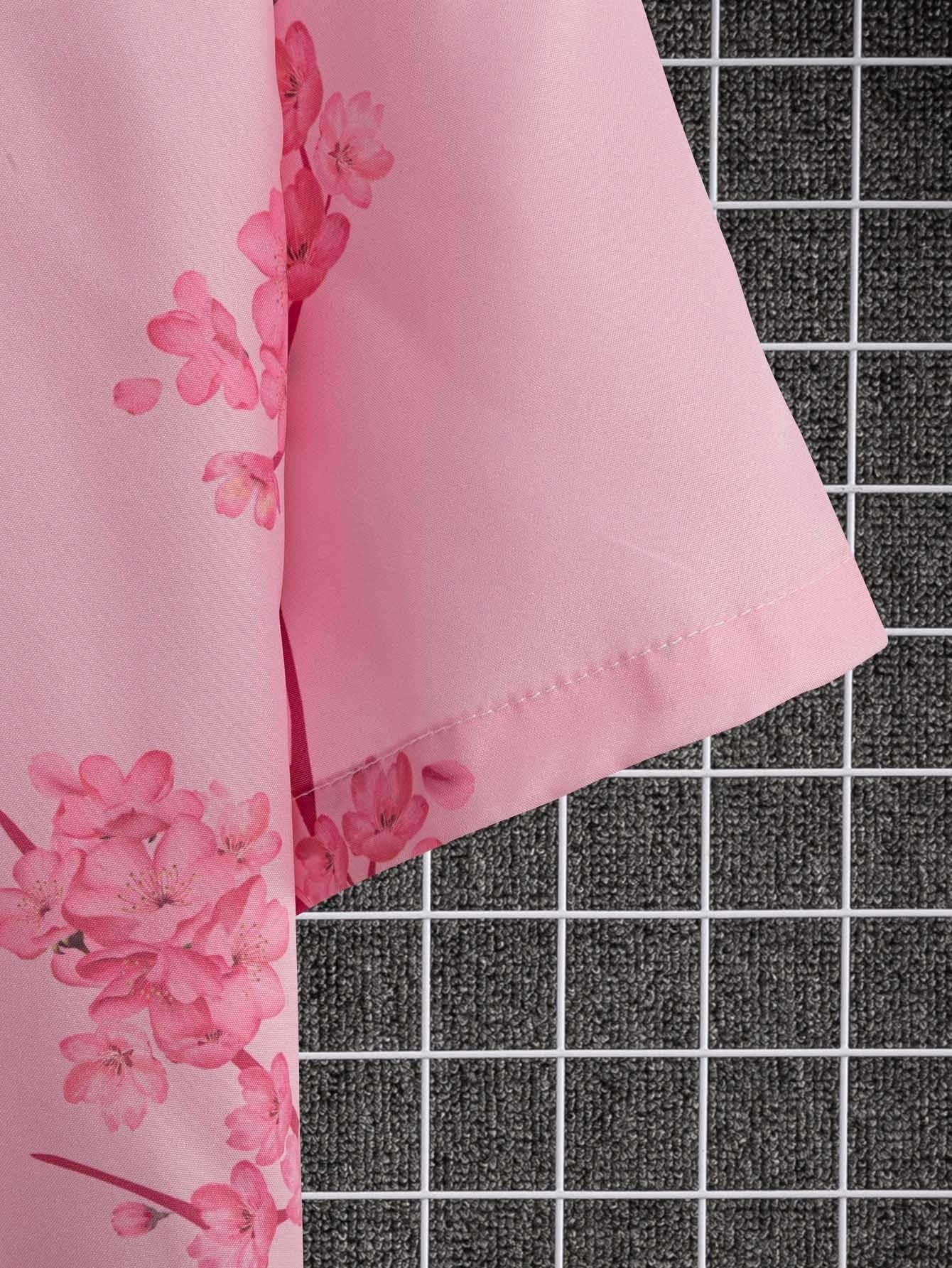 Digital Printing Floral Short Sleeve Shirt