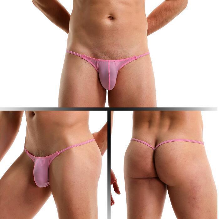 Men's Low Waist Ice Silk T-back