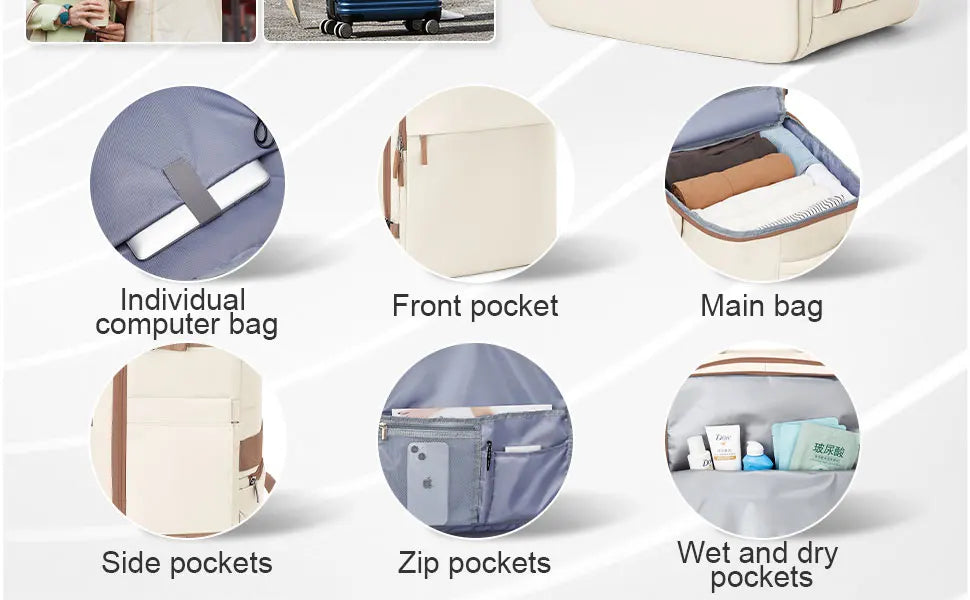 Large Travel Backpack For Women Men,Carry On Backpack,Hiking Backpack Waterproof Outdoor Sports Casual Daypack Travel Essentials