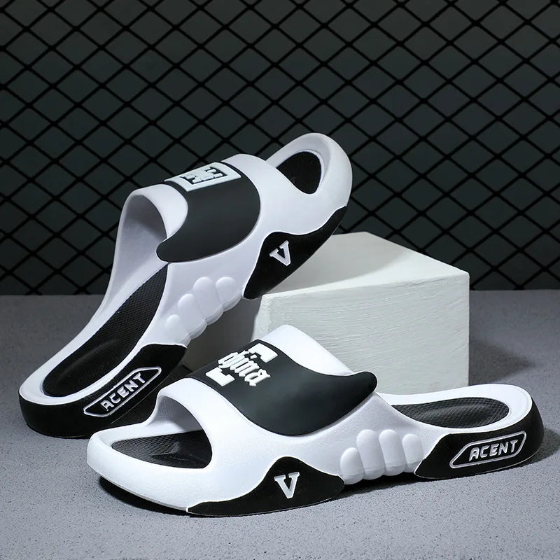 2025 NEW FS Wholesale Summer Soft Massage Bottom Outdoor Comfortable Flats PVC Mules Sport Shoes Men's Slides Slippers Sandals