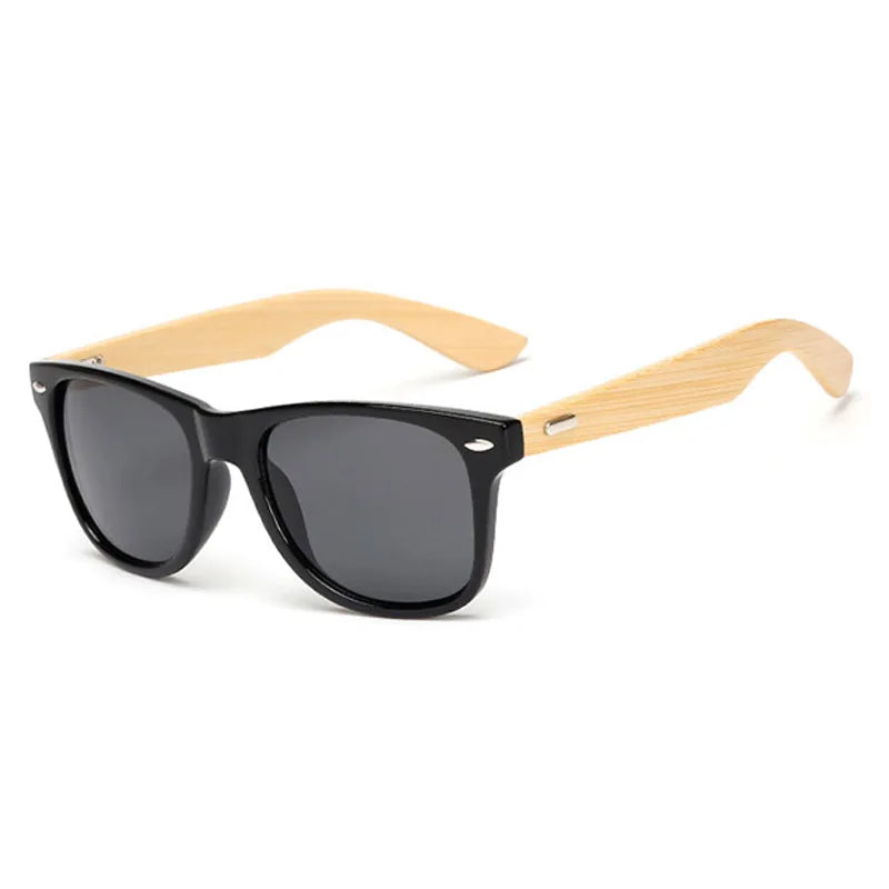 Bamboo Wood Square Sunglasses Brand Design Men Women Coating Mirror Sun Glasses Retro Glasses UV400 Shades Gafas De Sol