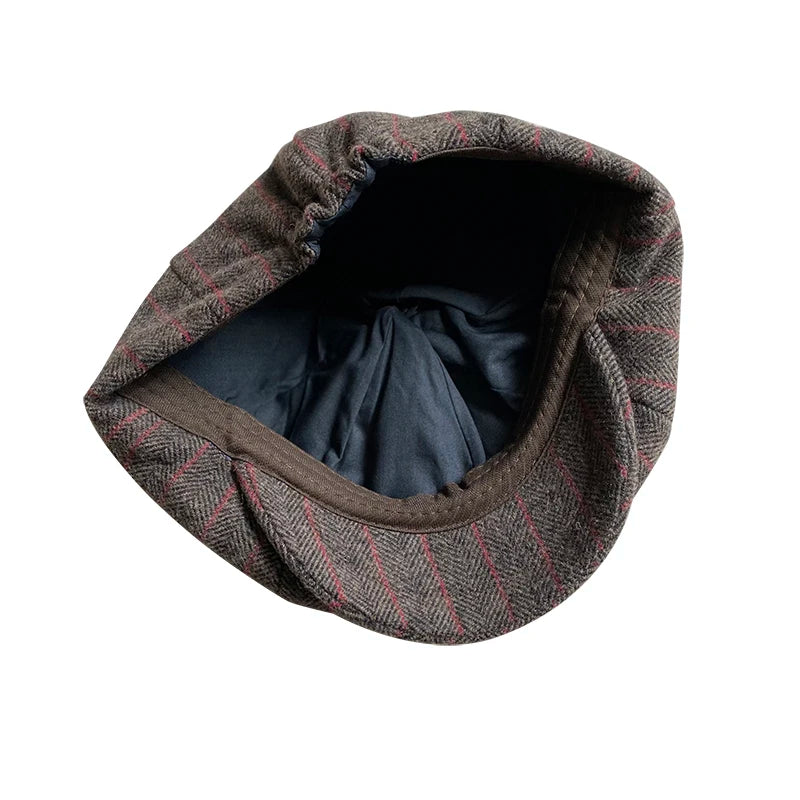 Men's cap 2021 New Men's Newsboy Hats Vintage Herringbone Octagon Cap Women Berets Gatsby Flat Hat BLM73