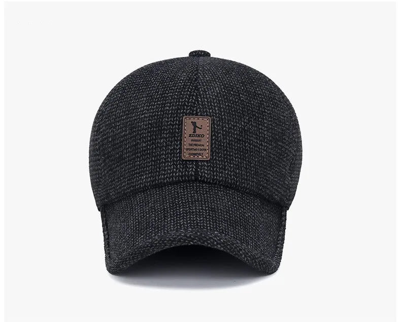 New Men Warm Thick Baseball Caps Male Autumn Winter Sport Visors Snapback Earflaps Dad Cap Hat For Men