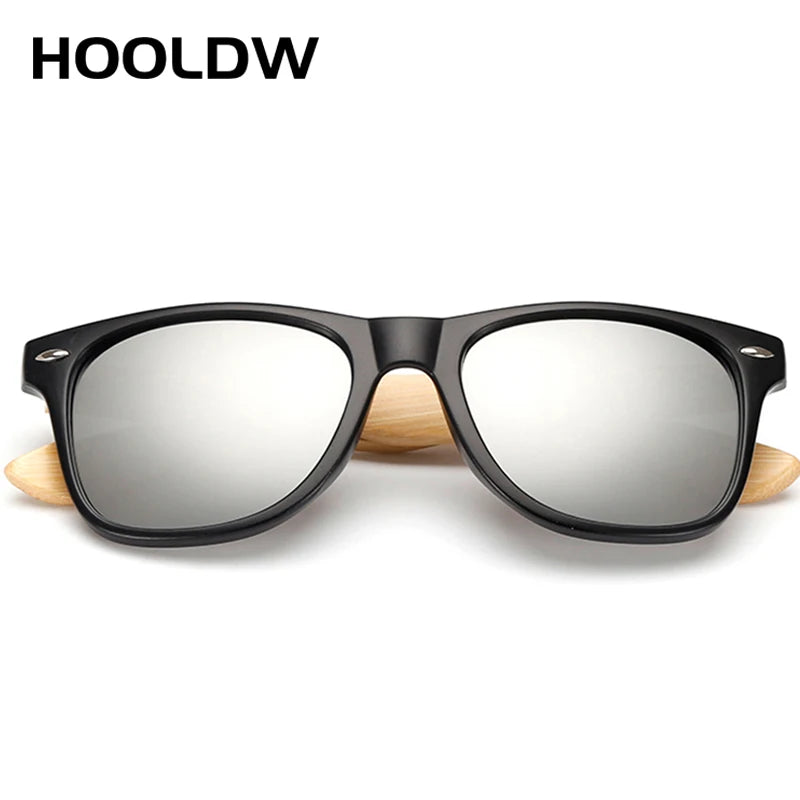 HOOLDW Natural Wooden Sunglasses Men Women Classic Bamboo Sun Glasses Original Wood Glasses Travel Oculos de sol masculino