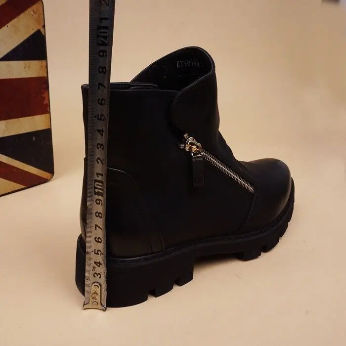 Brand Men Botas Hombre Ankle Boots Fashion Men Leather Chelsea Boots Men Slip Ons Motorcycle Man Warm Boots Men Work Shoes