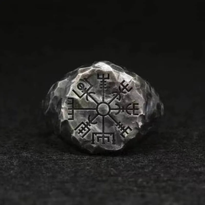 Freeshipping Stainless Steel Odin Norse Anel Amulet Rune Couple Dating Viking Rings For Men Women Words Jewelry Boyfriend Gift