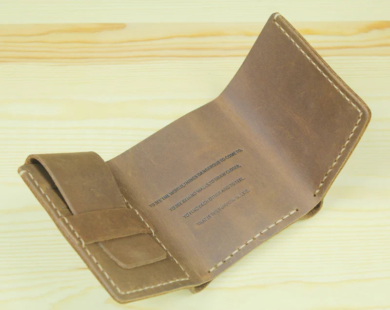 The Secret Life Of Walter Mitty Vintage Leather Men Wallet Genuine leather Wallet Men Purse Handmade male Wallet Money holder