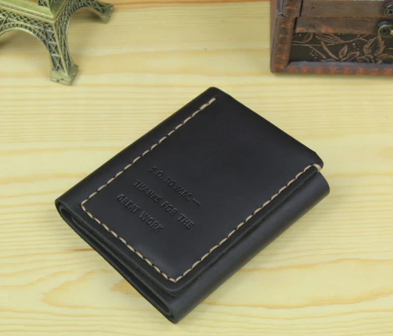 The Secret Life Of Walter Mitty Vintage Leather Men Wallet Genuine leather Wallet Men Purse Handmade male Wallet Money holder