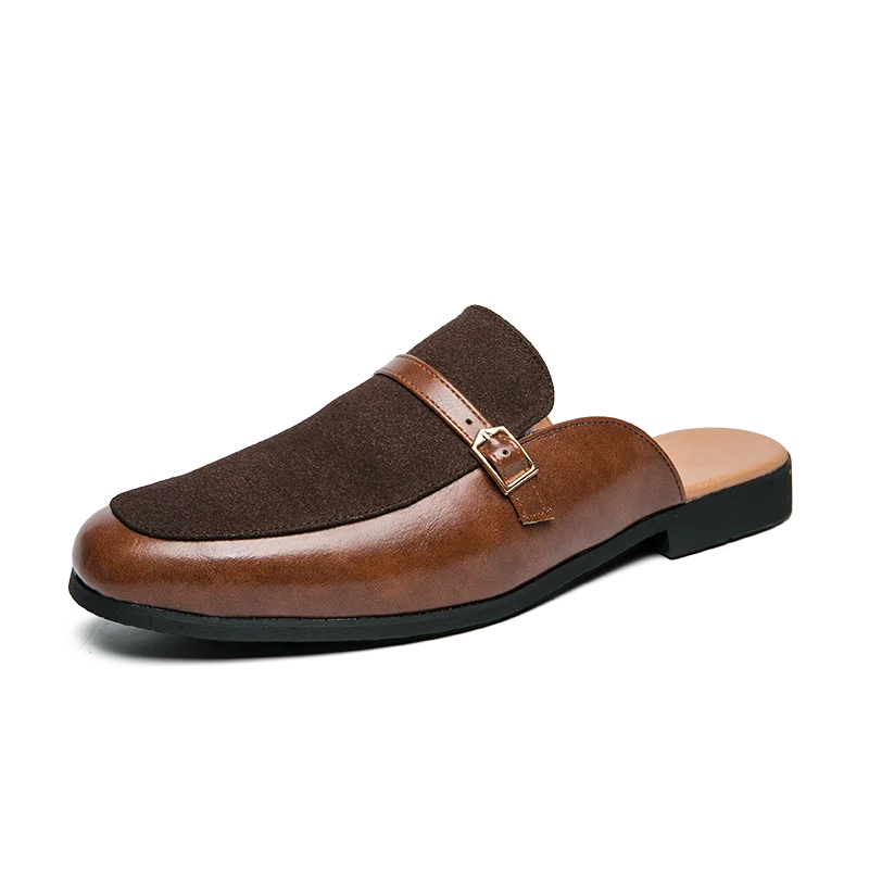 2025 New Arrivals Comfortable Half Shoes for Men Genuine Leather Men's Dress Shoes Loafers Designers Shoes Flat