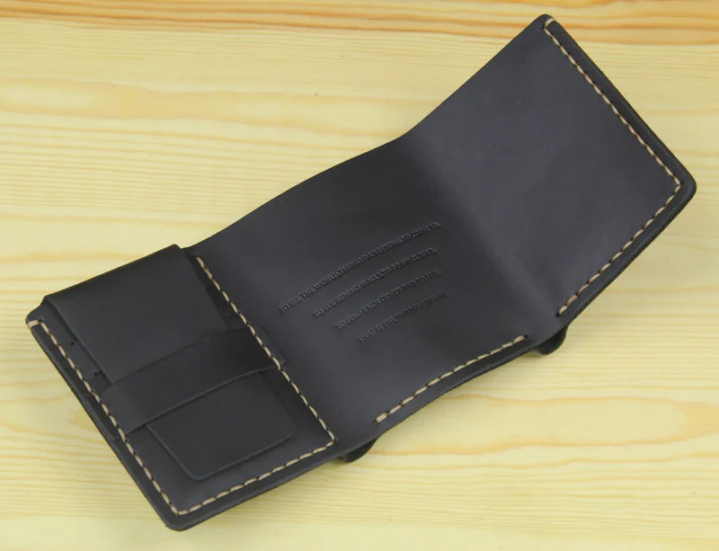 The Secret Life Of Walter Mitty Vintage Leather Men Wallet Genuine leather Wallet Men Purse Handmade male Wallet Money holder