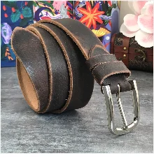 Brass Cowboy Belt Buckle Luxury Men Leather Belt Ceinture Homme Yellow Belts For Men Wide Male Strap Jeans Waist MBT0537