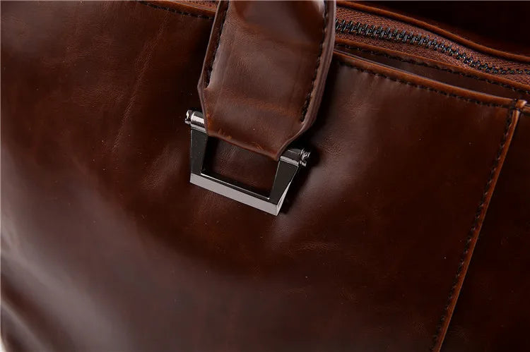 Laptop Briefcases for Men Bags Business Messenger Bag Vintage Crazy Horse Artificial Leather Handbag Casual Shoulder Bags Man