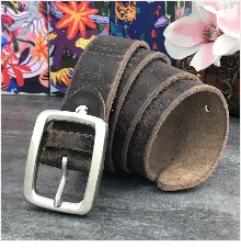 Brass Cowboy Belt Buckle Luxury Men Leather Belt Ceinture Homme Yellow Belts For Men Wide Male Strap Jeans Waist MBT0537