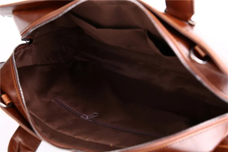 Laptop Briefcases for Men Bags Business Messenger Bag Vintage Crazy Horse Artificial Leather Handbag Casual Shoulder Bags Man