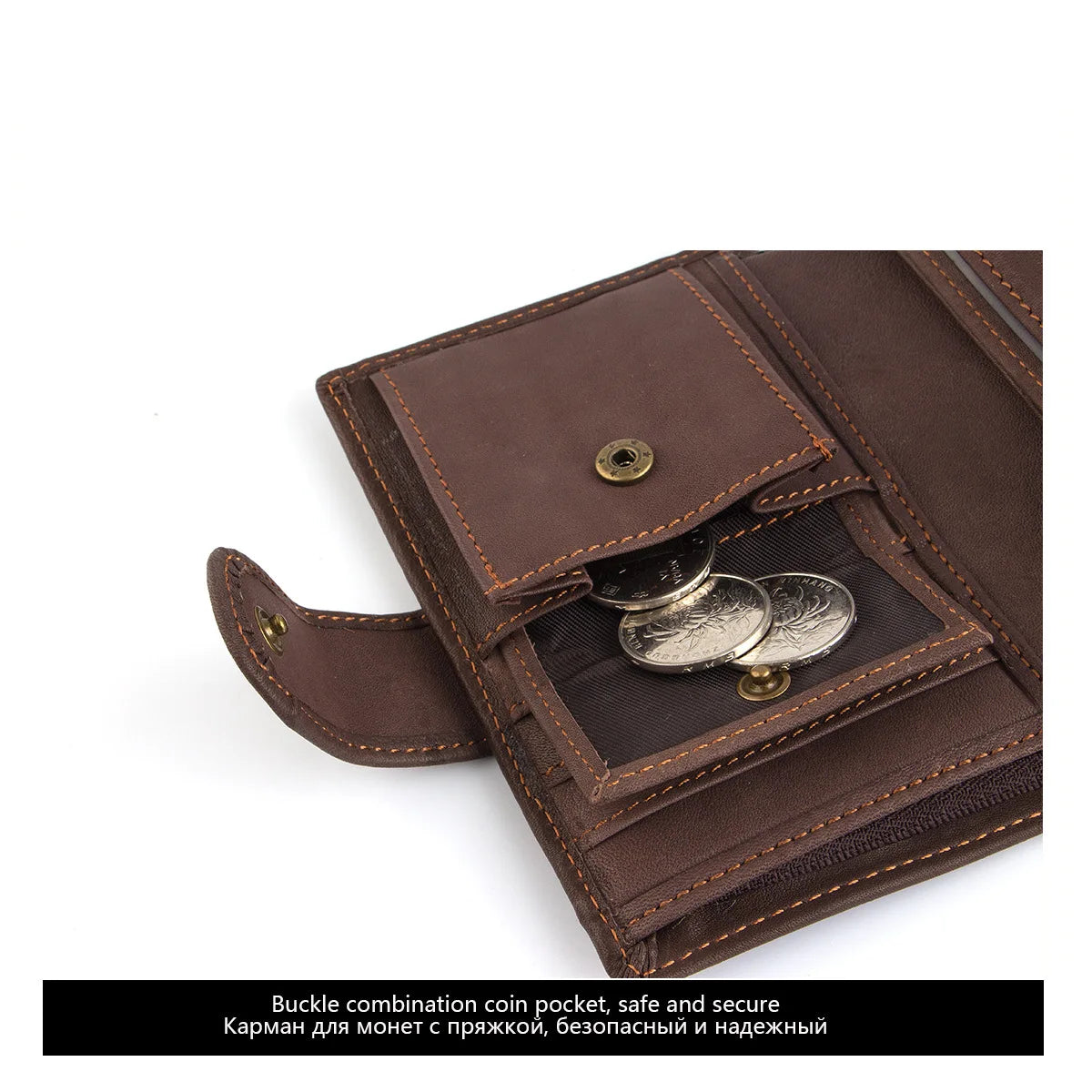 2022 New Leather Men Wallets Genuine Cow Leather 14 Card Holders Short Men Purse High Quality Male Wallet Can be Used Forever