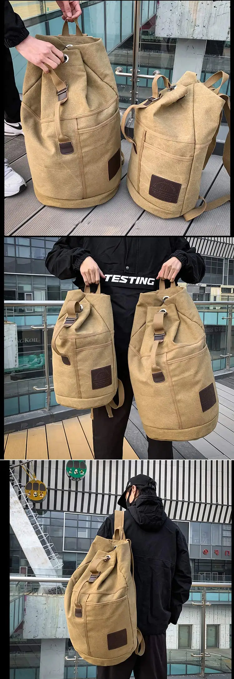 Sport Large Capacity Travel Backpacks Male Luggage Canvas Bucket Shoulder Bag Man Hiking Duffle Bags Men Rucksack Outdoor