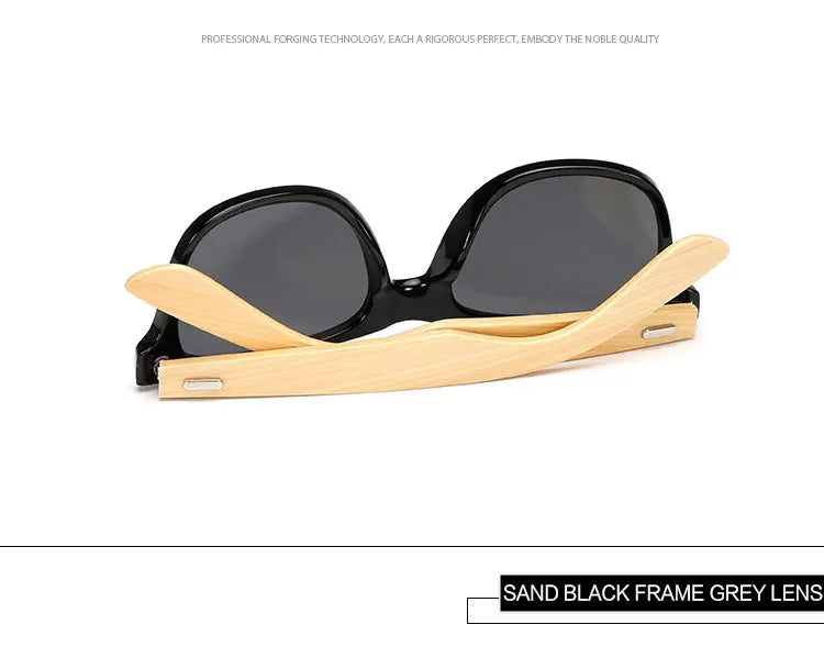 Bamboo Wood Square Sunglasses Brand Design Men Women Coating Mirror Sun Glasses Retro Glasses UV400 Shades Gafas De Sol