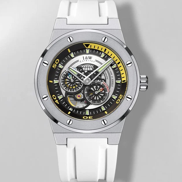 Relogio Masculino Luxury Brand I&W 2022 New Bumblebee Series Watch for Men Japan Movement Sapphire 5bar Skeleton Automatic Watch